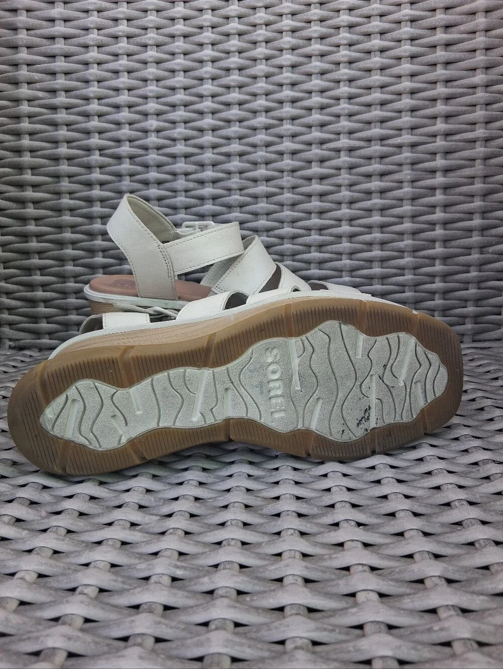 Sorel Cream Strappy Wedge Sandals - Comfort Platform